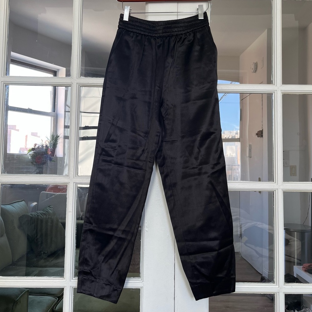 Alice + Olivia Satin Pants in Black size 4